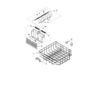 Whirlpool GU2500XTPB3 lower rack parts, optional parts (not included) diagram