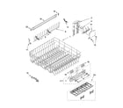 Whirlpool GU2600XTPQ1 upper rack and track parts diagram