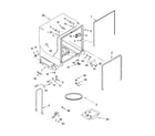 Whirlpool GU3200XTPB0 tub and frame parts diagram