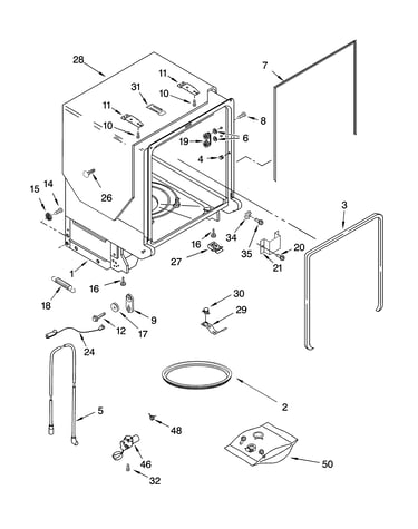 Tub and frame parts