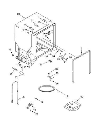 Tub and frame parts