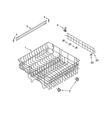 Upper rack and track parts