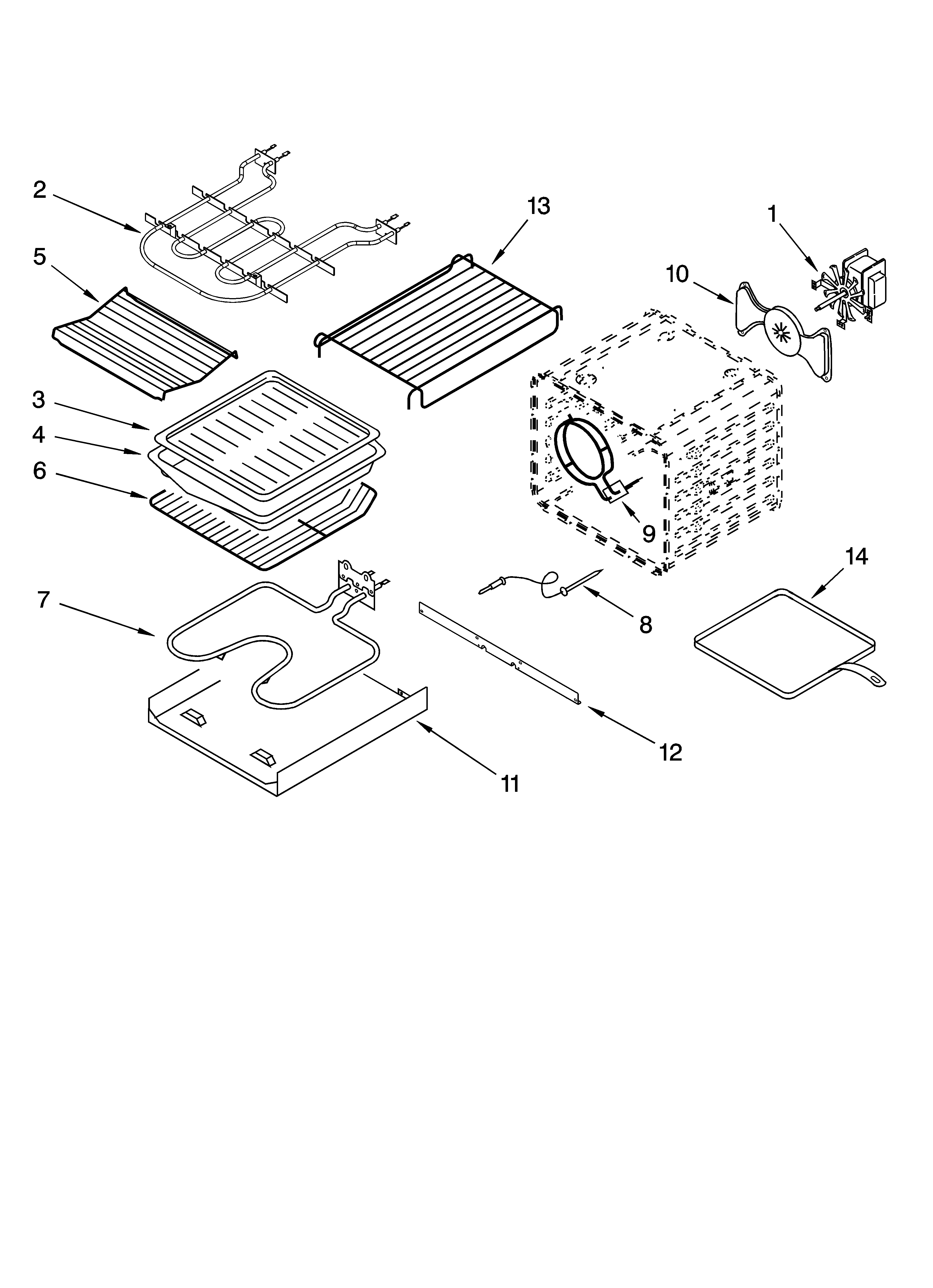 Internal oven parts