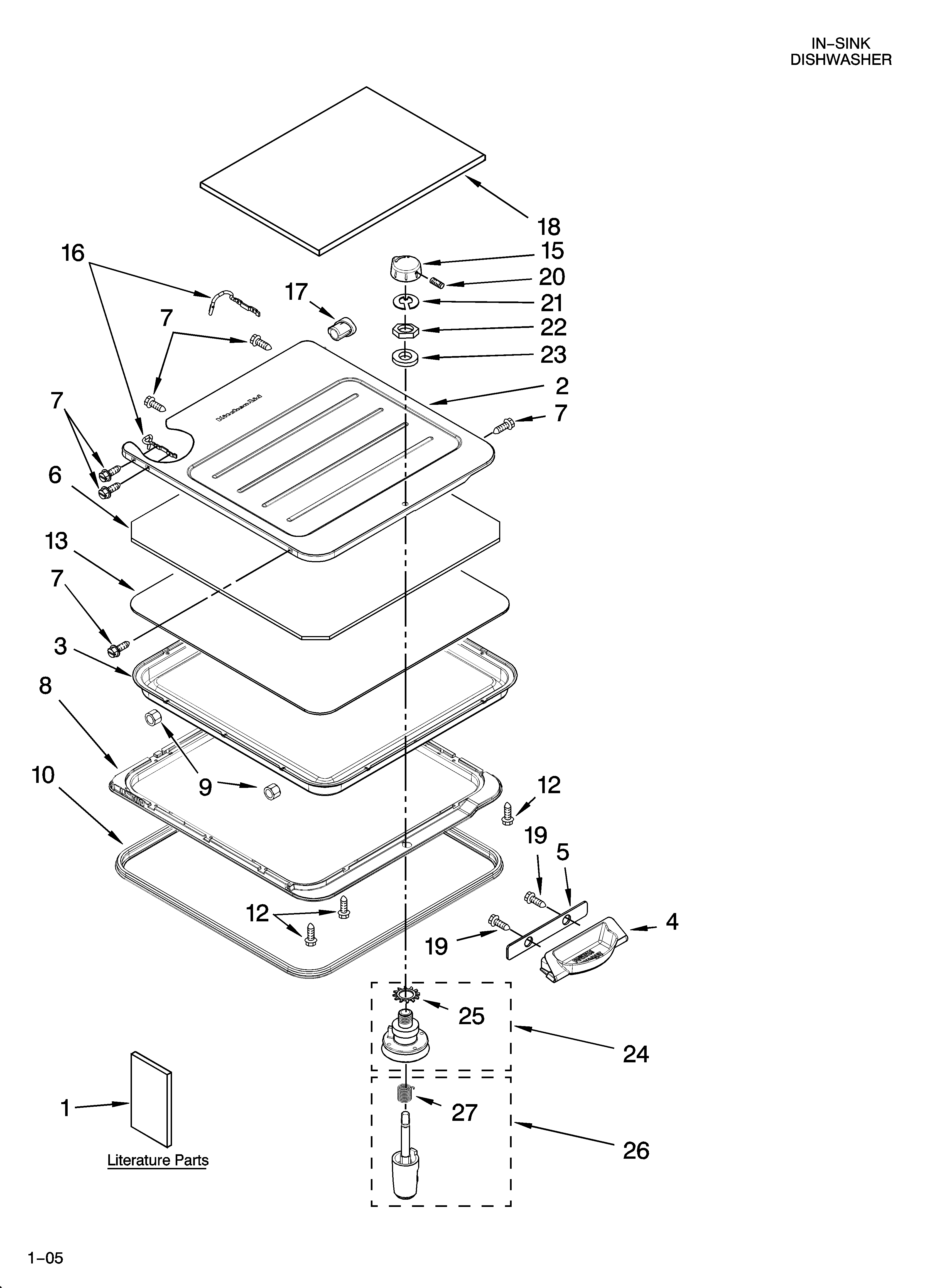 Lid and latch parts
