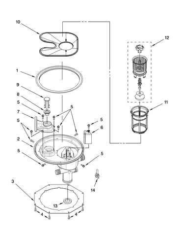 Sump and strainer parts