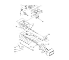 KitchenAid KSRD22FKBT15 motor and ice container parts diagram