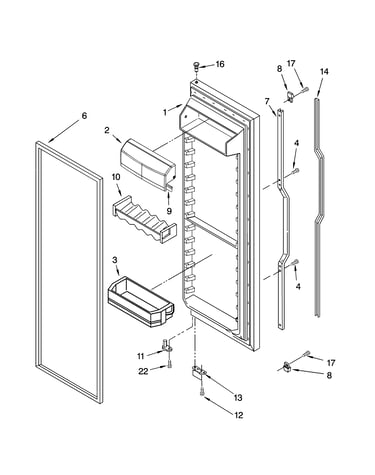 Refrigerator door parts