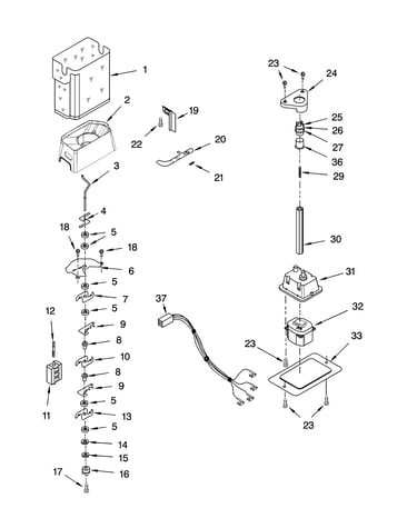 Motor and ice container parts