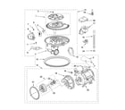 KitchenAid KUDC01TMBL0 pump and motor parts diagram