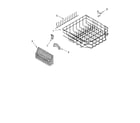 KitchenAid KUDC01TMBL0 lower rack parts diagram