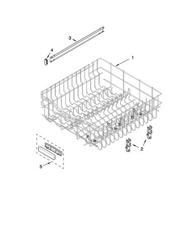Upper rack and track parts