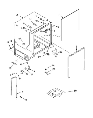 Tub and frame parts