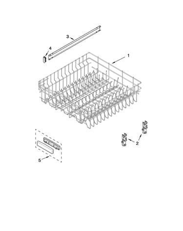 Upper rack and track parts