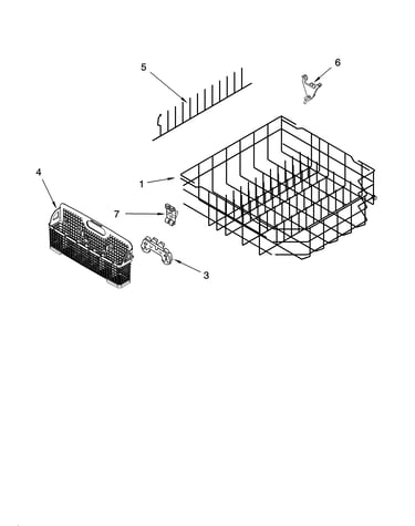 Lower rack parts, optional parts (not included)