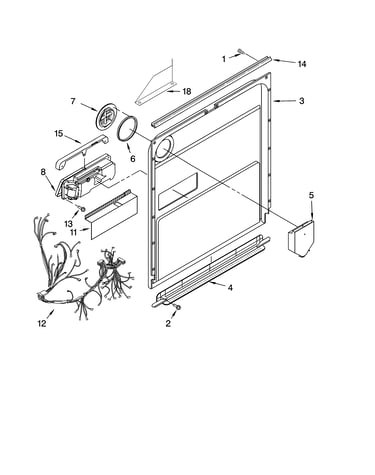 Door and latch parts