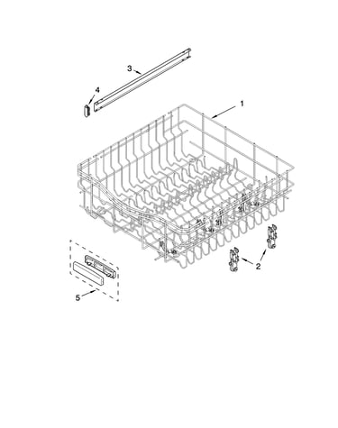 Upper rack and track parts