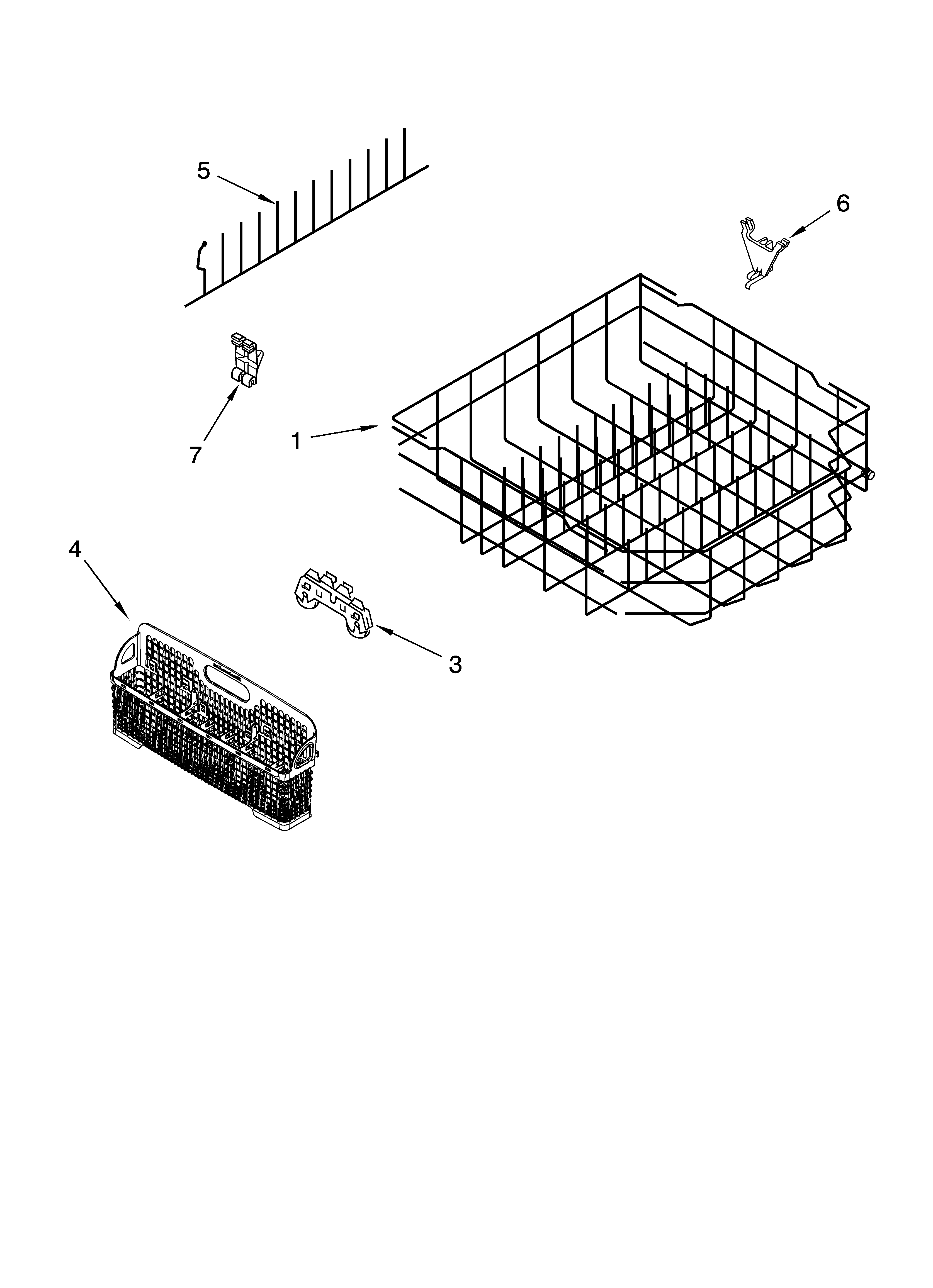 Lower rack parts