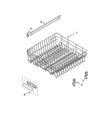 Upper rack and track parts