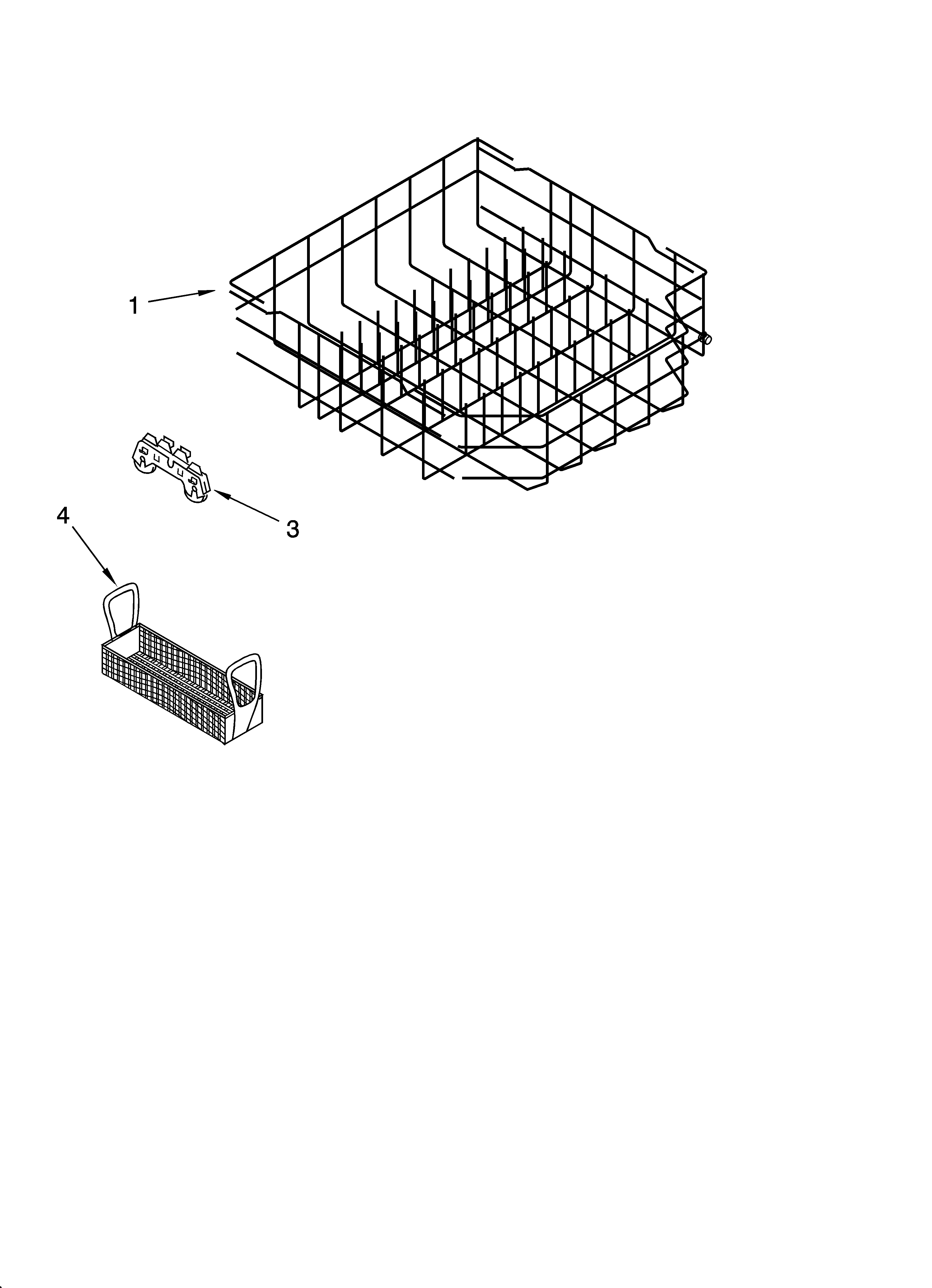 Lower rack parts