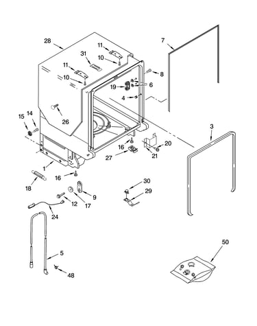 Tub and frame parts