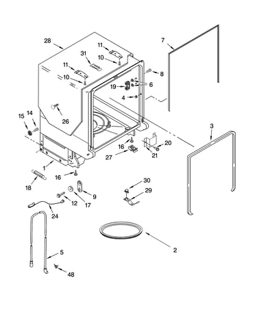 Tub and frame parts