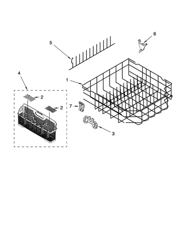 Lower rack parts
