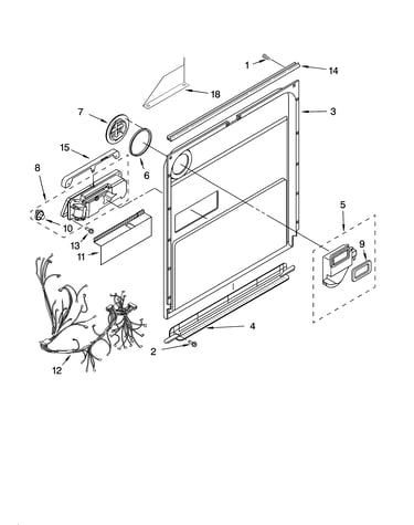 Door and latch parts