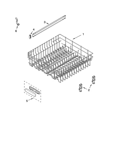 Upper rack and track parts
