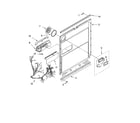 KitchenAid KUDM01TJBL0 door and latch parts diagram