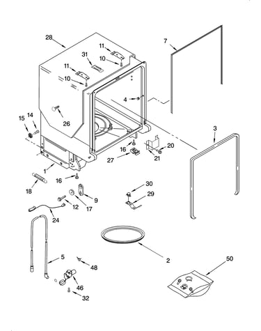 Tub and frame parts