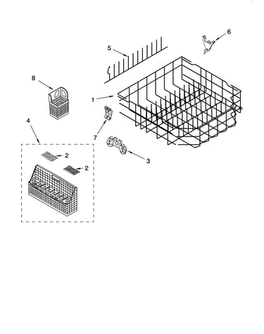 Lower rack parts