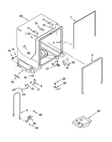 Tub and frame parts