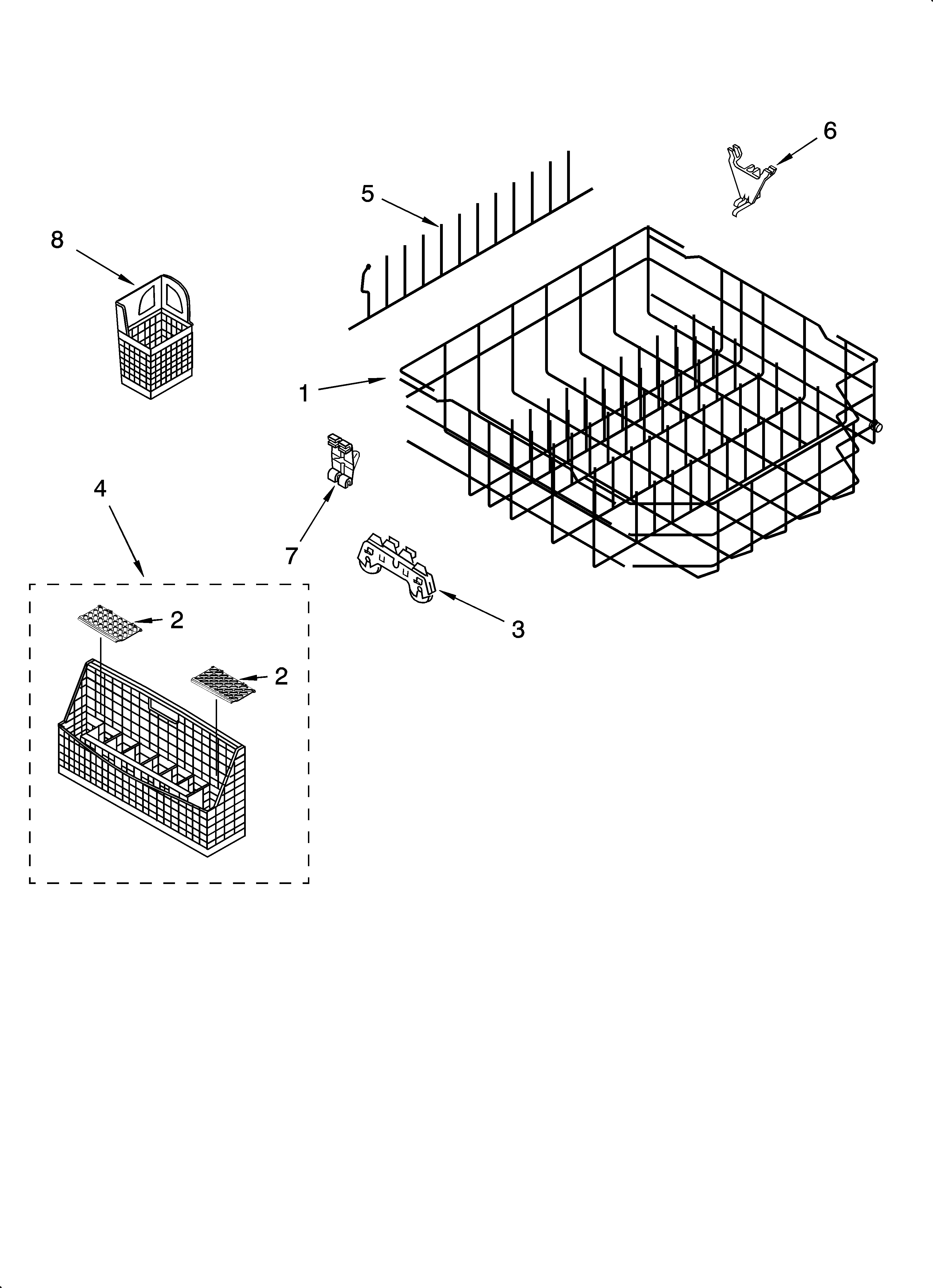 LOWER RACK PARTS