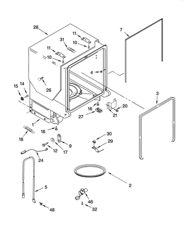 Tub and frame parts