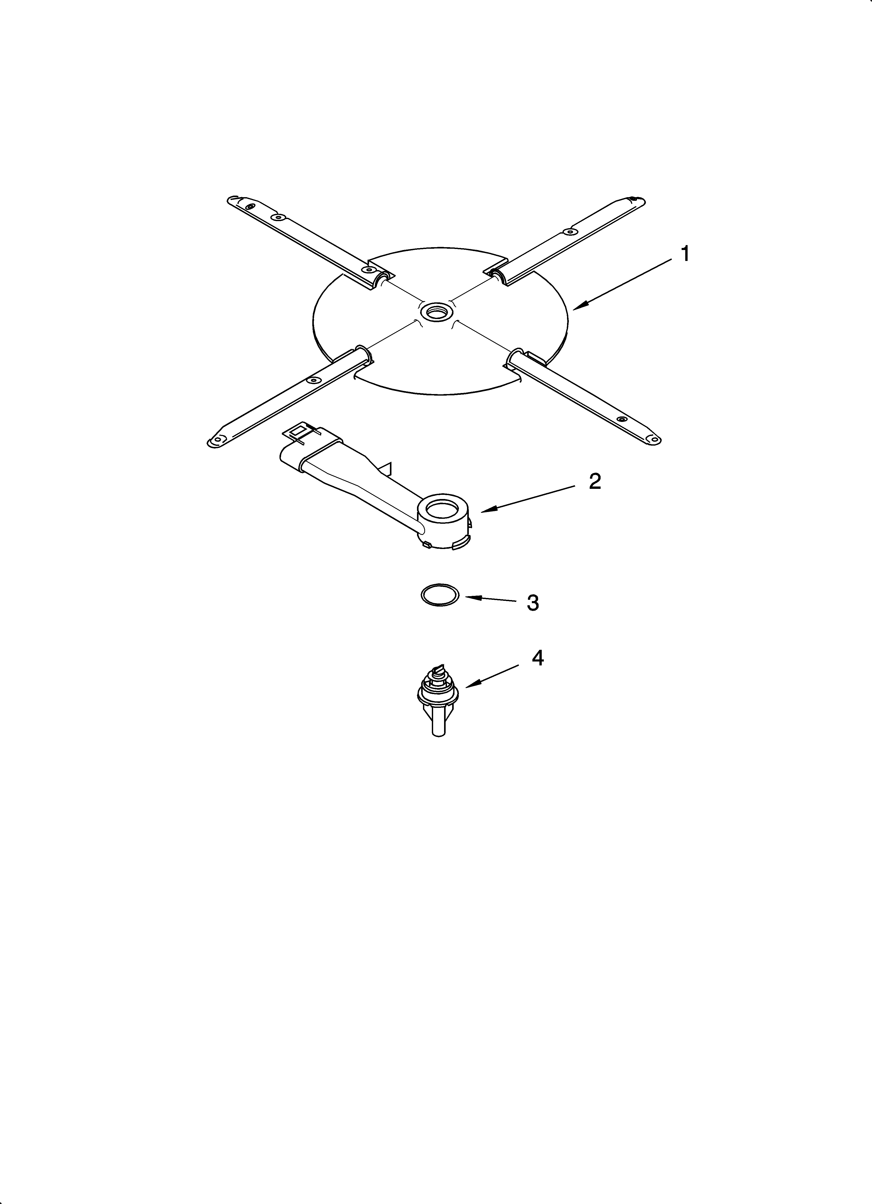 Lower washarm and strainer parts