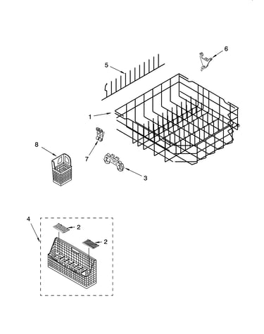 Lower rack parts