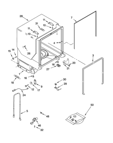 Tub and frame parts