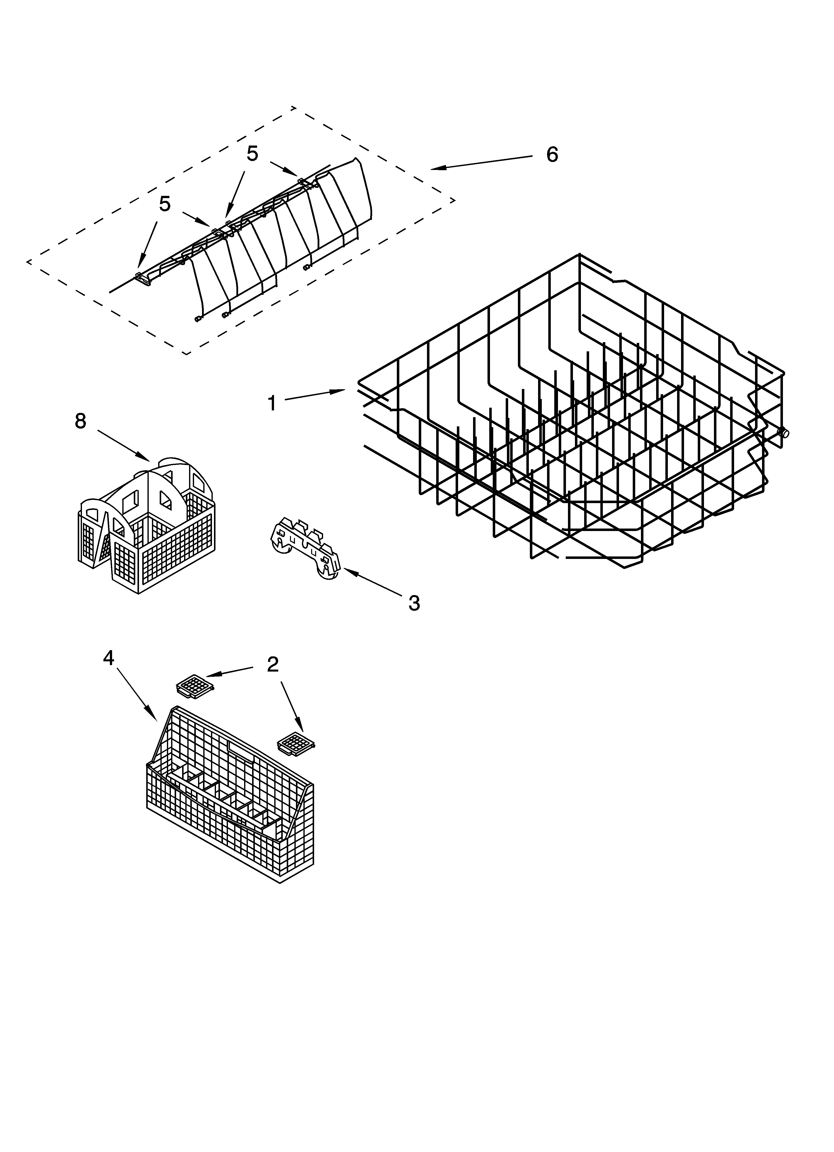 Lower rack parts