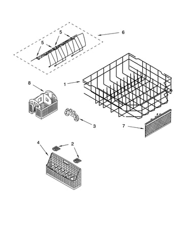 Lower rack parts