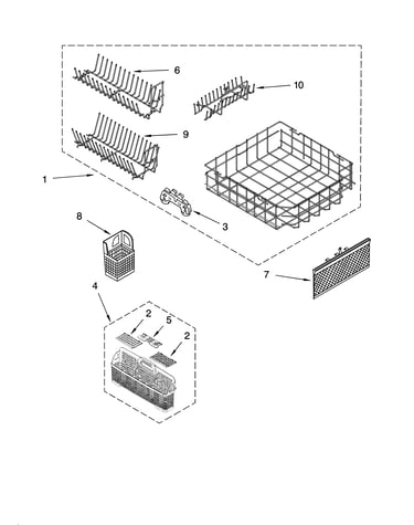 Lower rack parts