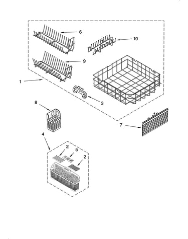 Lower rack parts