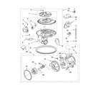 KitchenAid KUDS01DLBL2 pump and motor parts diagram
