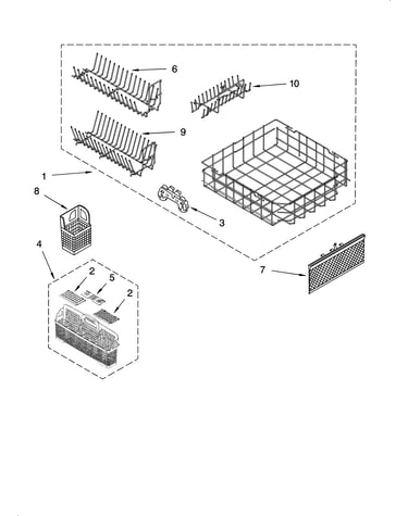 Lower rack parts