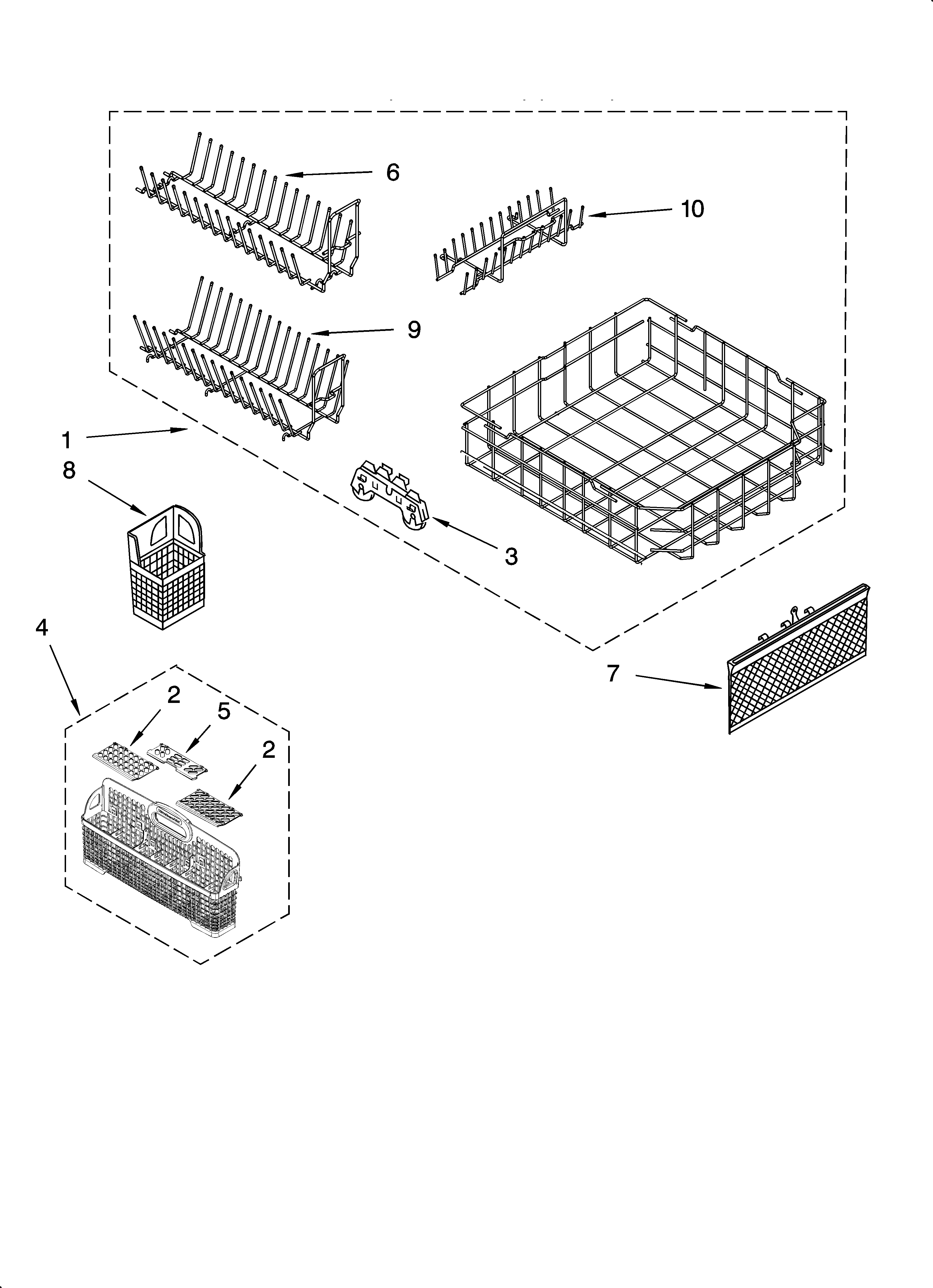 LOWER RACK PARTS