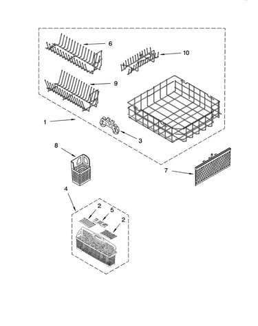 Lower rack parts
