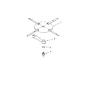 KitchenAid KUDS01FKPA1 lower washarm and strainer parts diagram