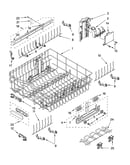 Upper rack and track parts