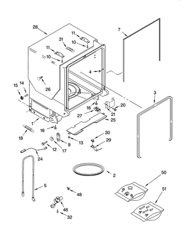Tub and frame parts