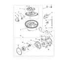 KitchenAid KUDS01FLWH6 pump and motor parts diagram