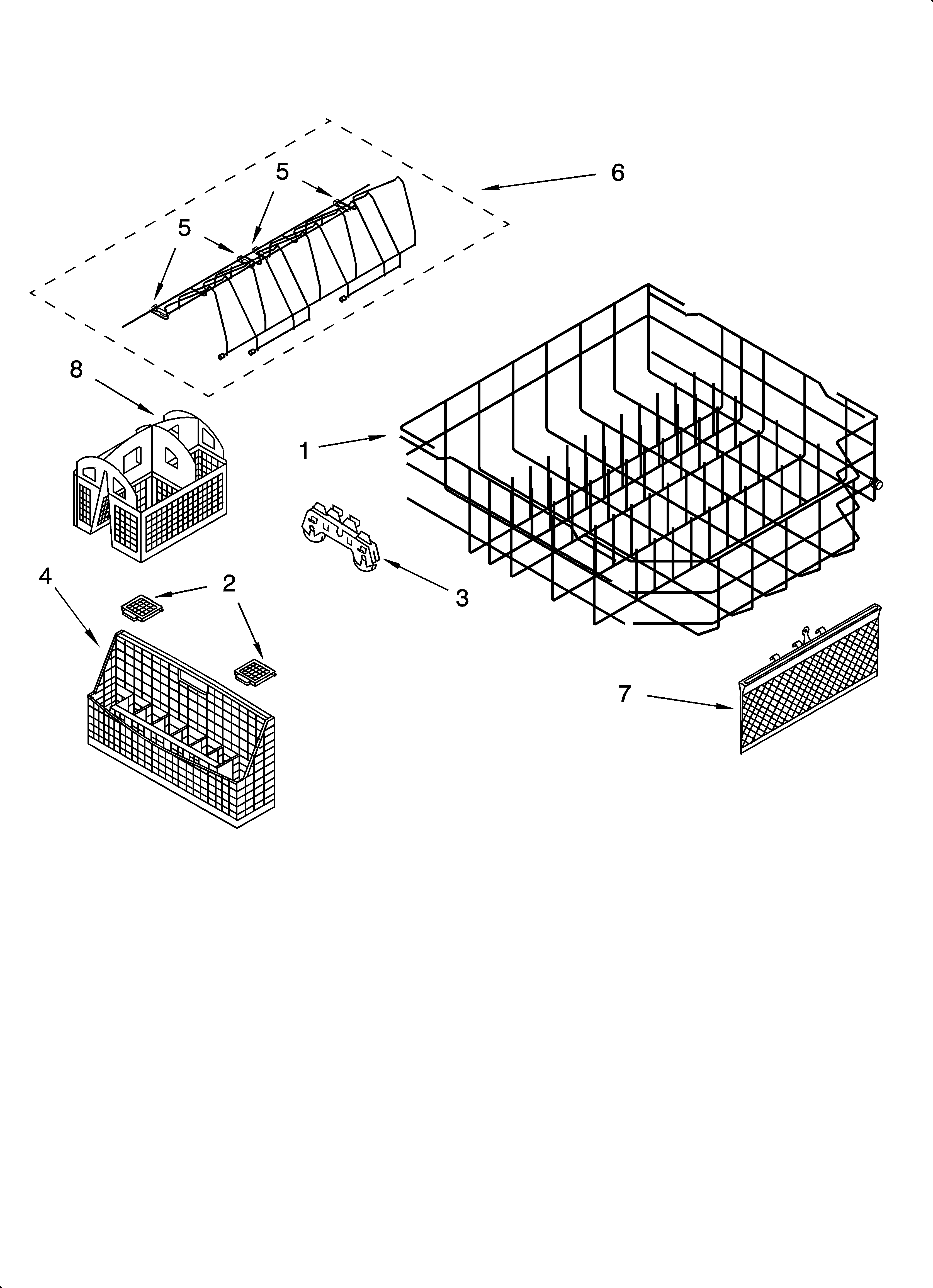 Lower rack parts